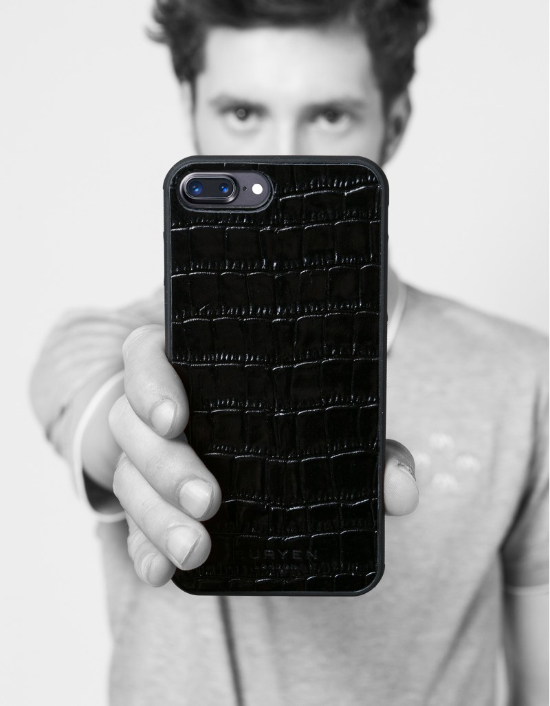 iPhone 7 Plus case BLACK CROCODILE
