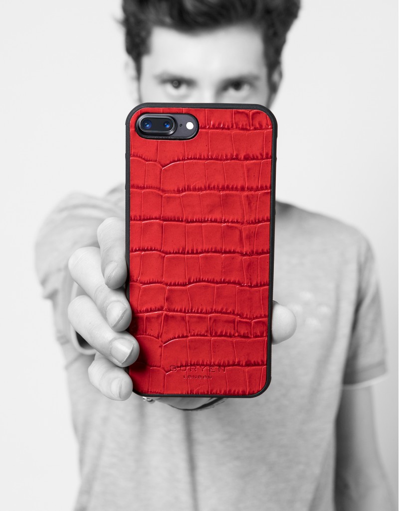 iPhone 7 Plus case RED CROCODILE